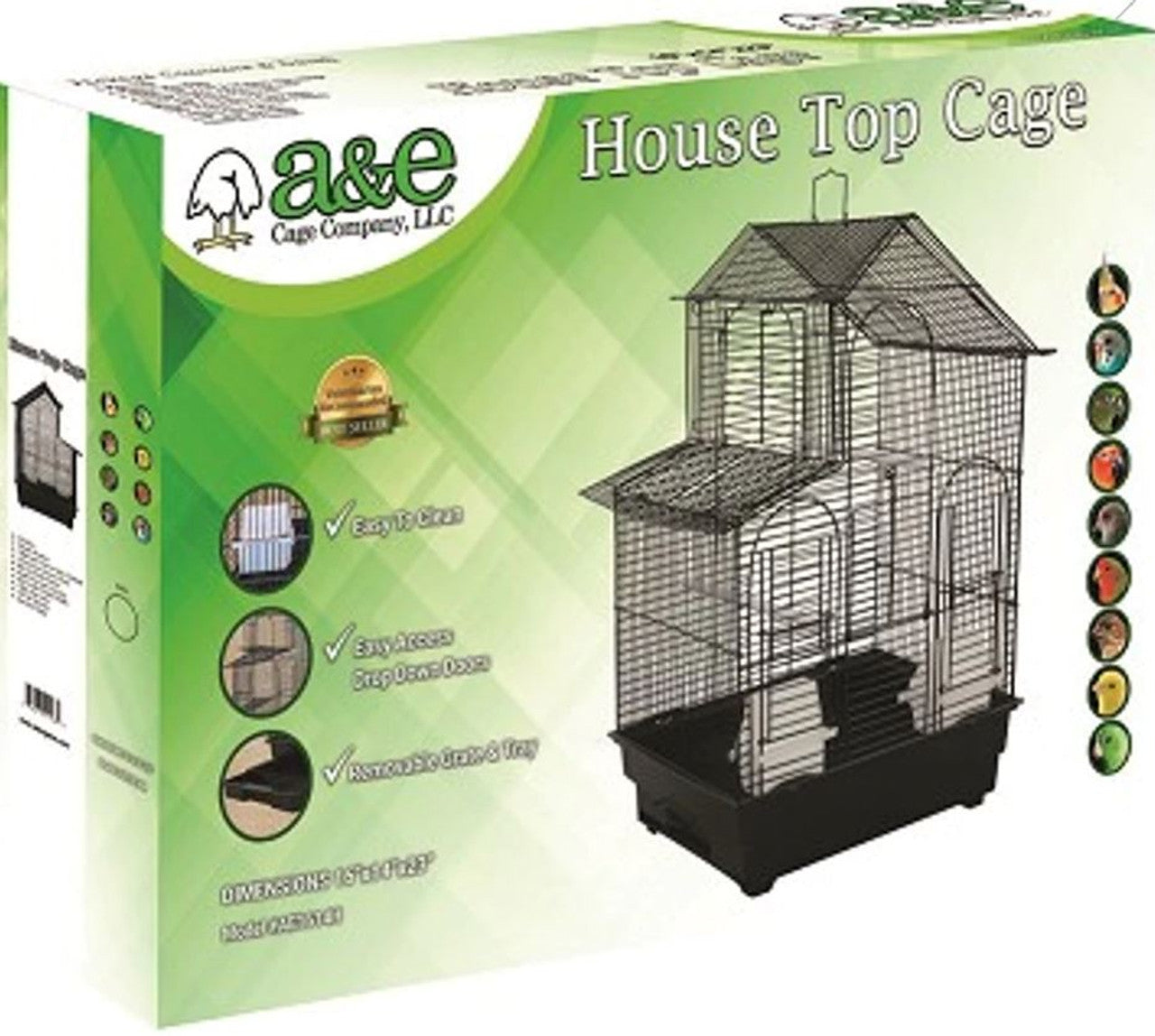 A&E House Top Bird Cage 16x14"