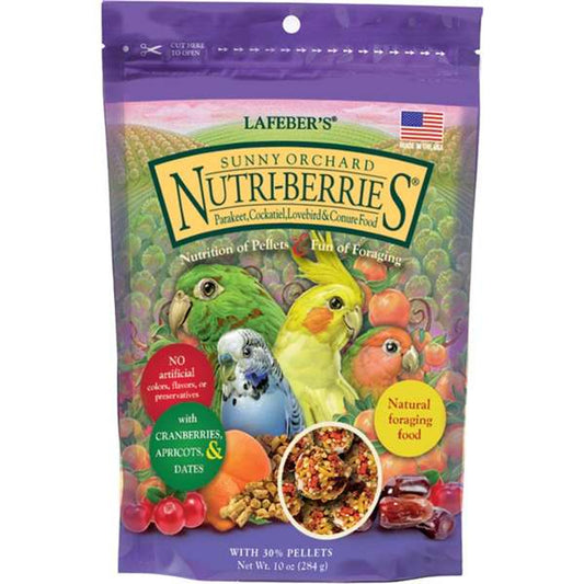 Lafeber's Gourmet Sunny Orchard Nutri-Berries For Cockatiels, 10 Oz