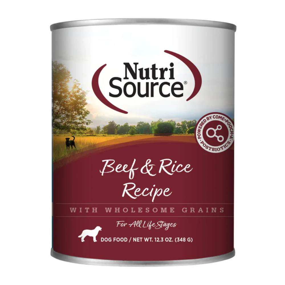 Nutrisource Adult Beef and Rice Canned Dog Food 13 oz